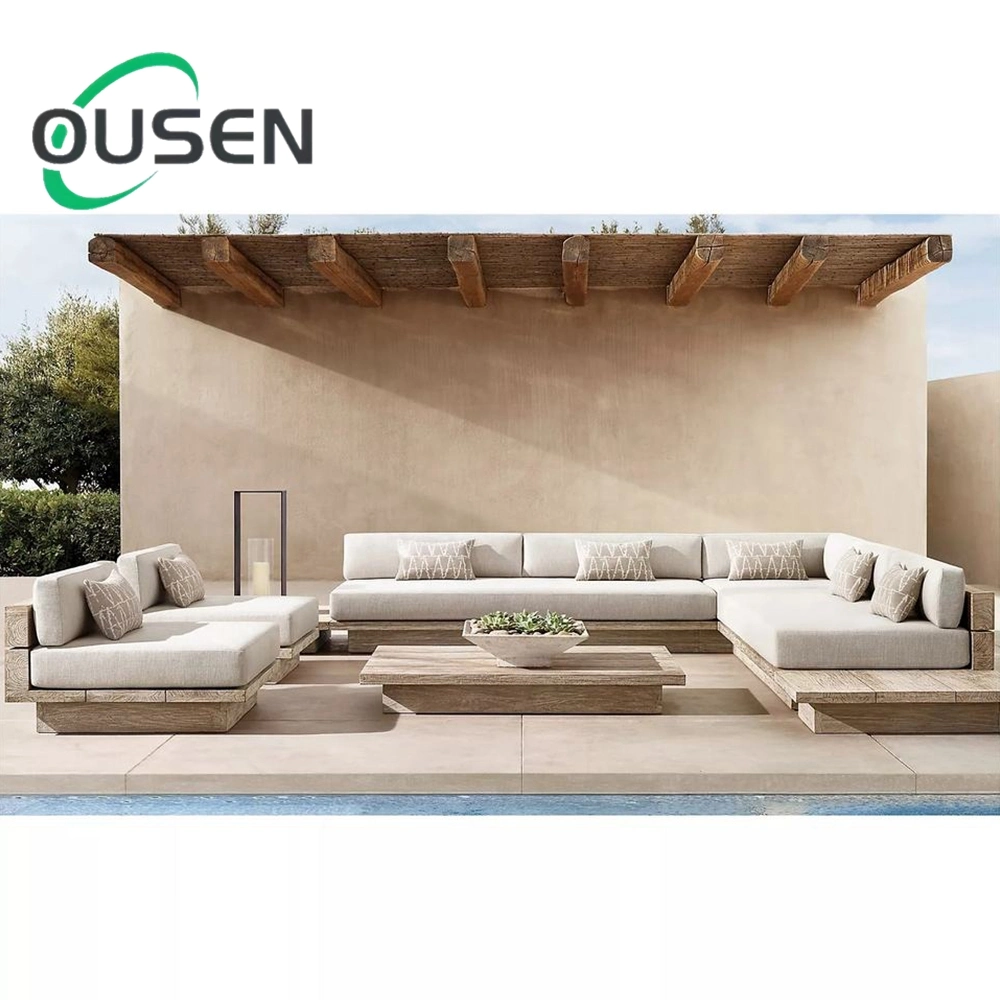 UK Style Feuerbeständig 4 Stück Günstige Garten Terrasse Kaffee Tischmöbel Sektional Outdoor Rattan Sofa Set