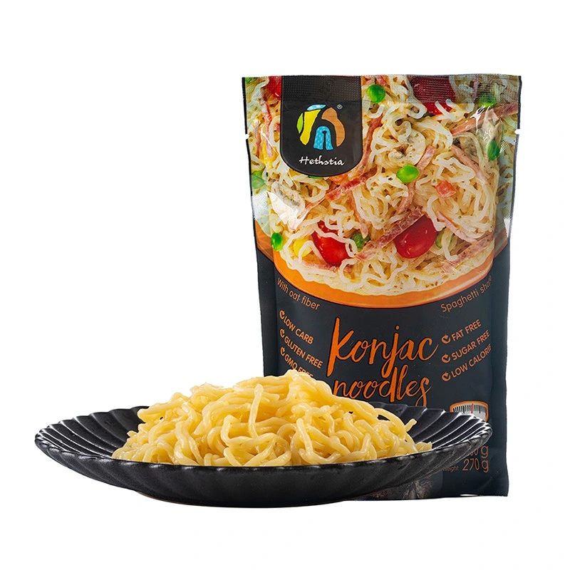 Raíz Konjac orgánica japonesa Tofu Keto Konnyaku Skinny Pasta Spaghetti Fettuccine Shirataki White Yam Konjac Jelly Noodles alimento para el peso Pérdida de Hethstia