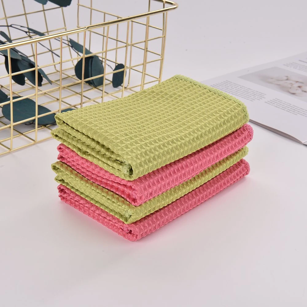 Waffle Weave Pineapple Grid Microfiber Cloth