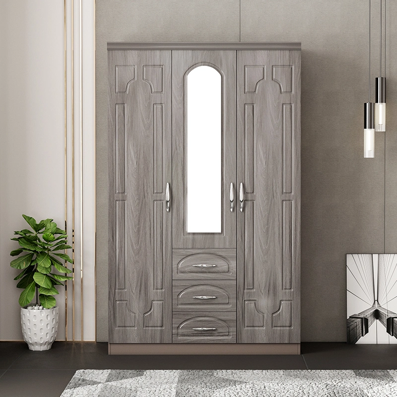 Armário de roupa de parede para móveis doméstico 400 mm Armário de madeira Depth 3 Door