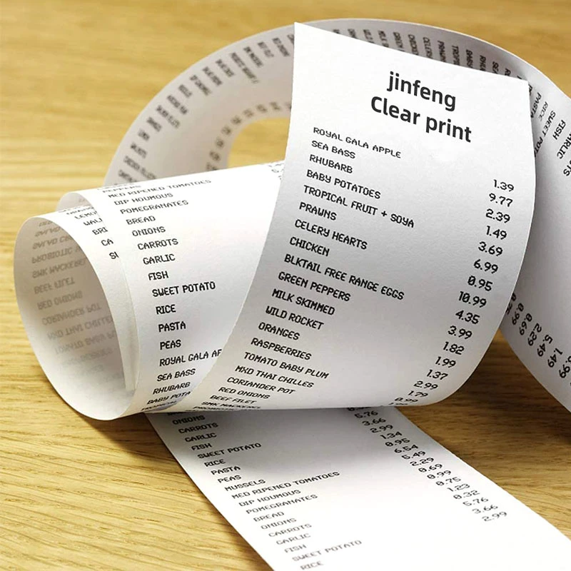 Cash Register Printing Paper, Excess Receipt Voucher, Shopping List 80*80mm POS Thermal Paper Roll