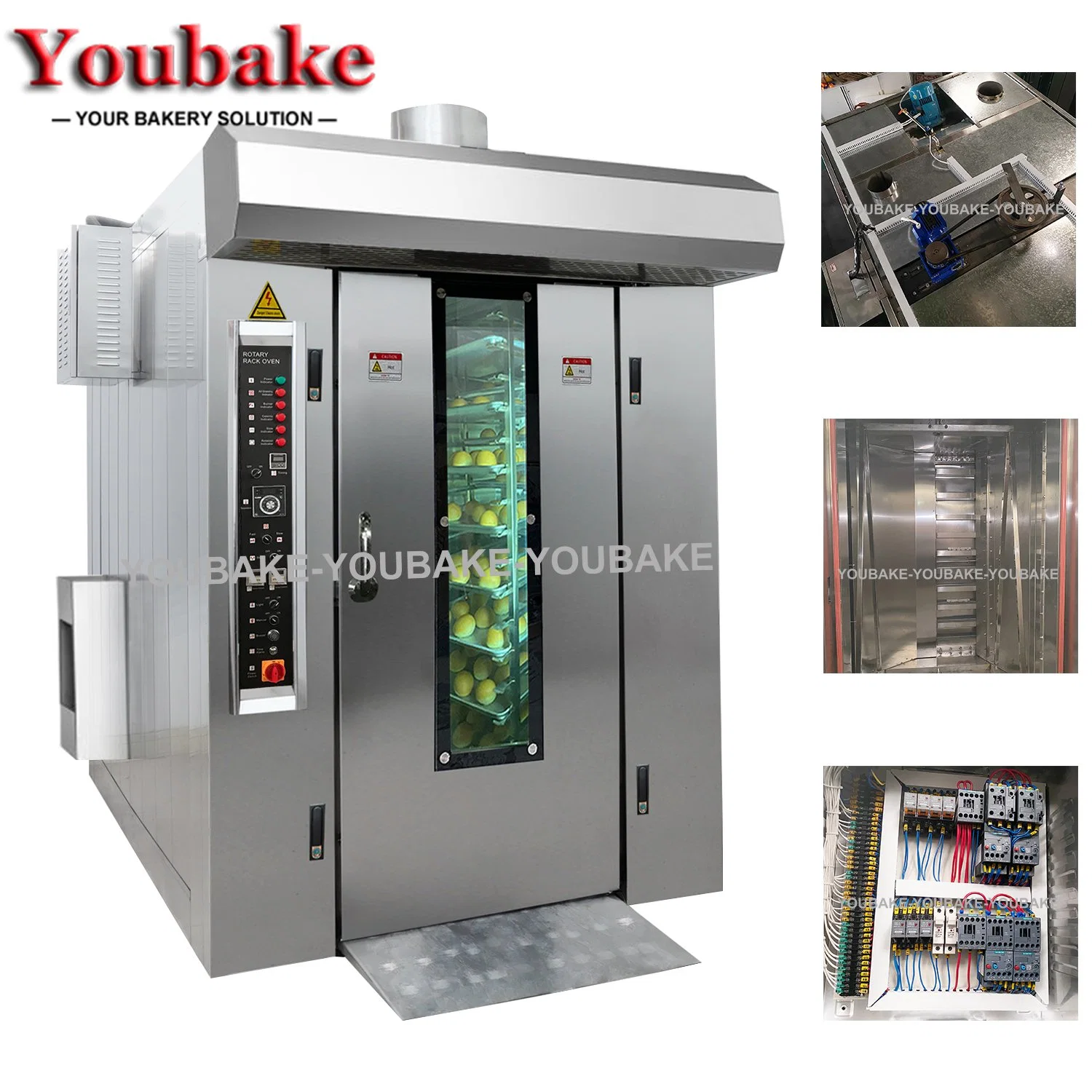 Commercial Electric Gas Heating Stainless Steel Rotating Grill Whole Chicken Rotisserie Oven for Restaurant