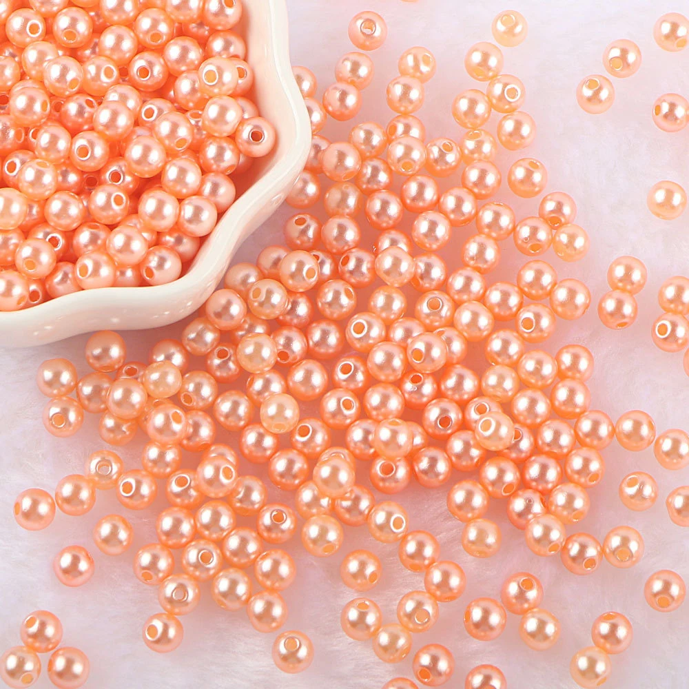 Wholesale/Supplier Large Package ABS Magic Color Hole Imitation Pearl, Straight Hole Plastic Beads