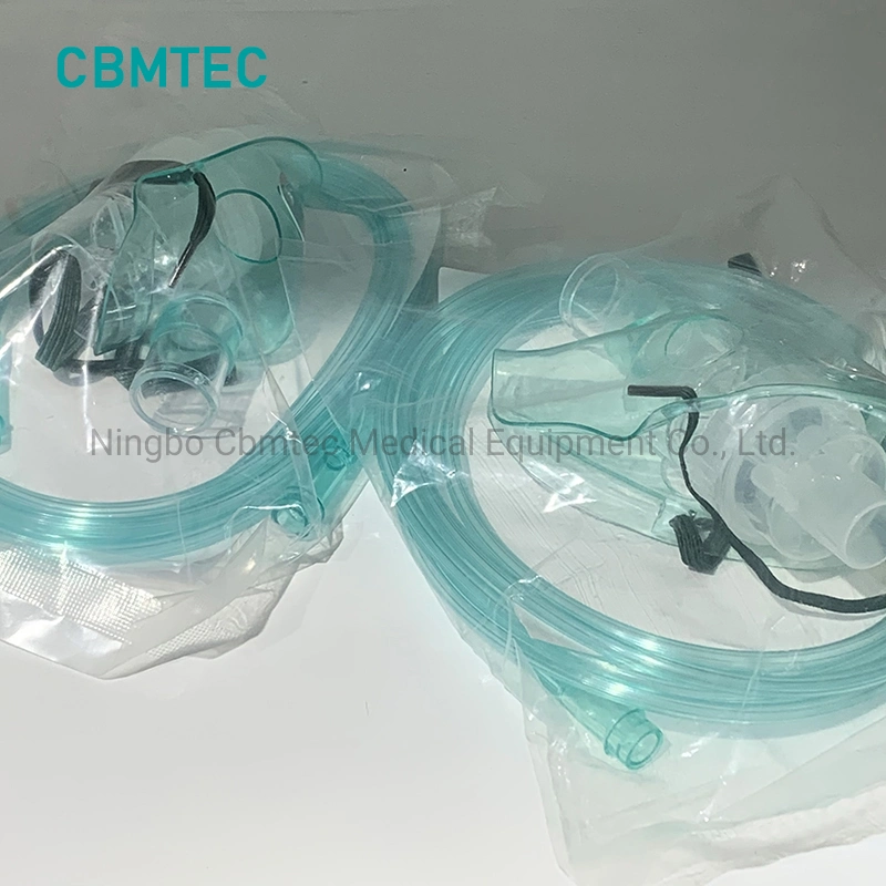 Kit de masque de nébuliseur portable jetable de produits médicaux avec tubulure d'oxygène