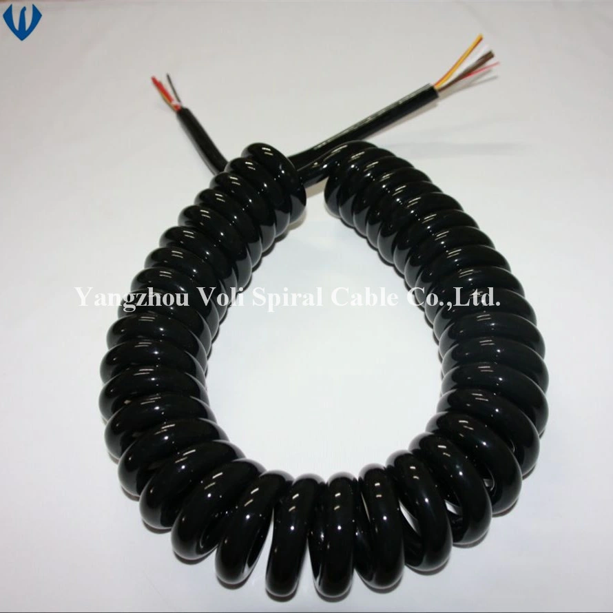 Trailer 7 Core 7 Pin PVC PU Electrical Spring Coiled Spiral Cable