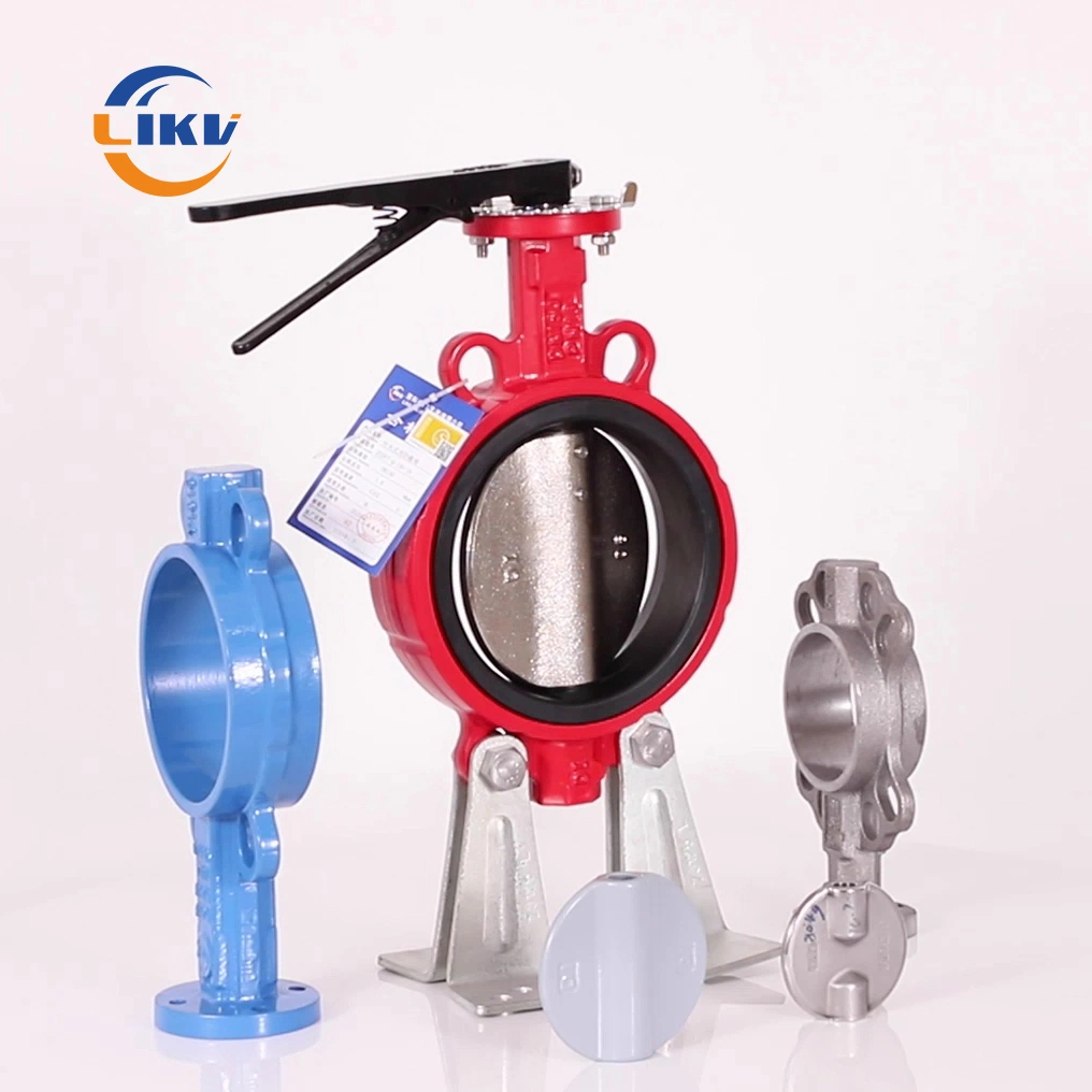 Worm Gear 4 Inch Pancake Wafer Gg25/Ggg50 Cast Iron Butterfly Valve Price List