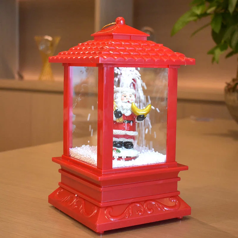 Christmas Wind Lamp Spray Snow Light Music Santa Claus Wind Lamp Gift