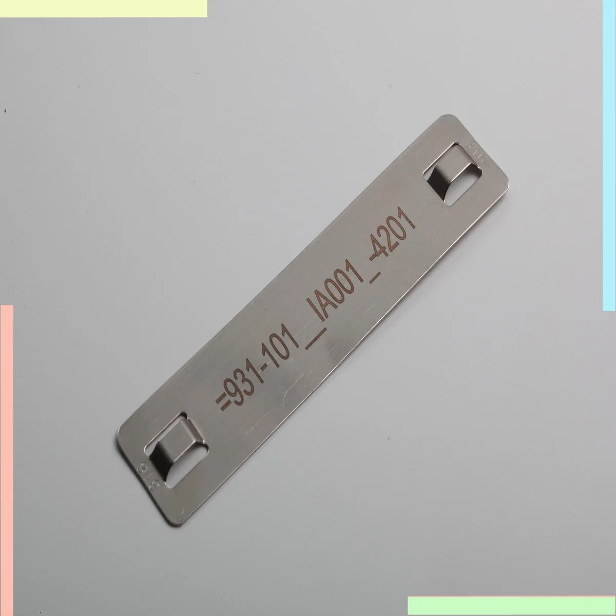 304 19*89*0.4mm Stainless Steel Cable Marker Tag