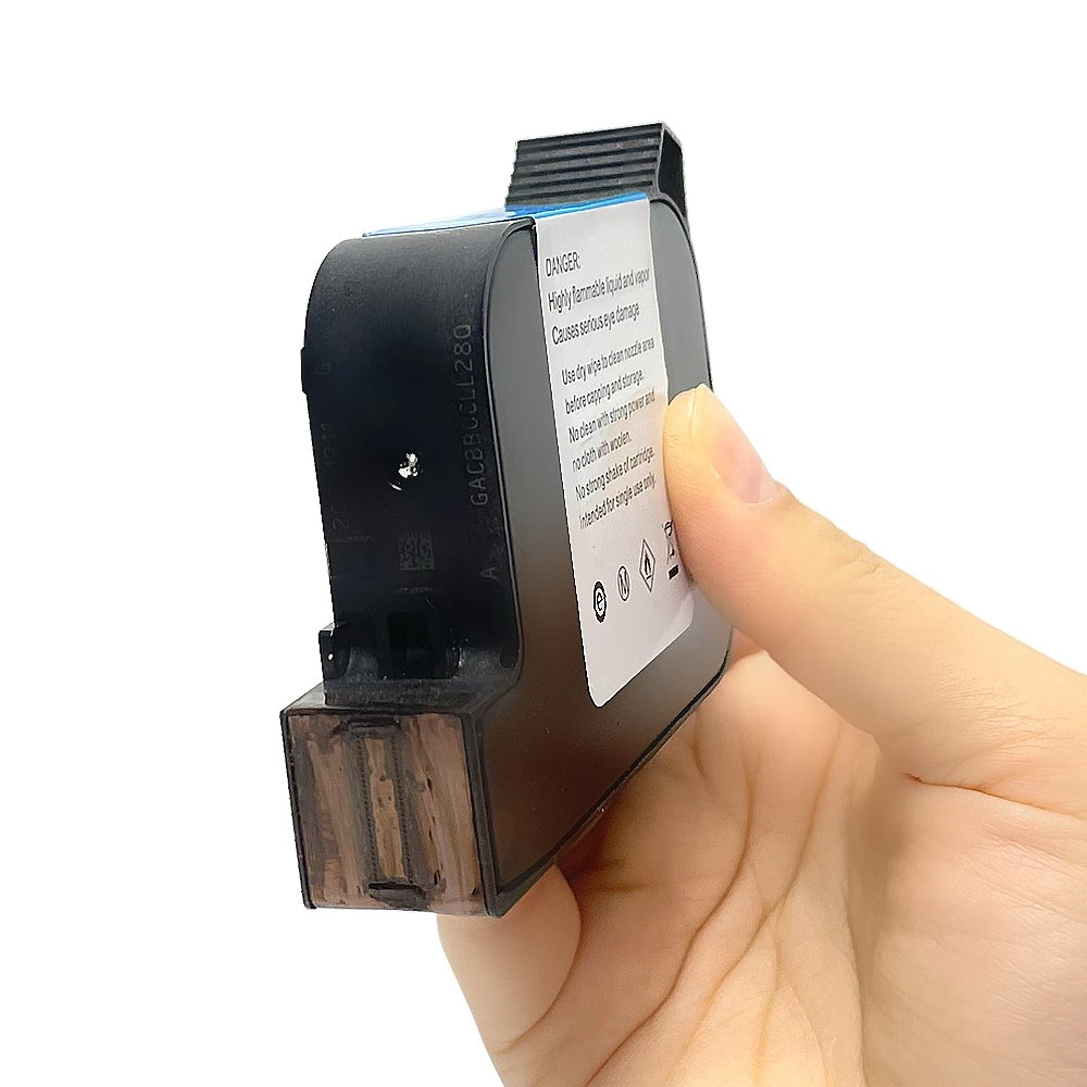 Black Ink Cartridge for Handheld Inkjet Printer 12.7mm-25.4 Printer Date Code Printing Machine