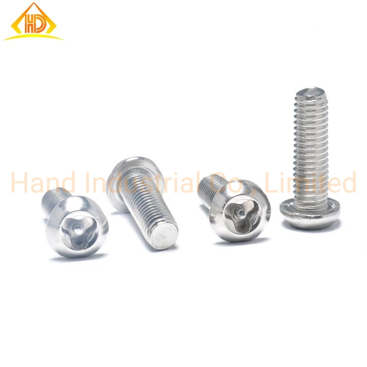 A2 A4 Stainless Steel Button Head Three Lobes with Pin Tamper Proof Screws