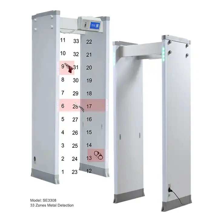 2 in 1 Door Frame Temperature Measurement Gate Walkthrough Metal Detector with Thermal Scanner