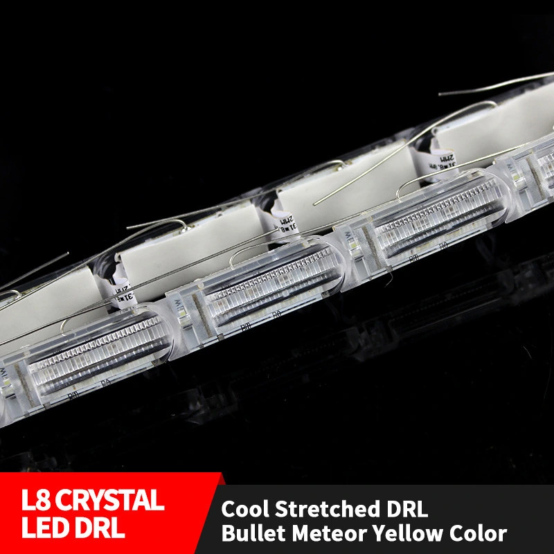 Crystal LED Triangle Strip White Streched Flexible DRL LED Daytime Running Light