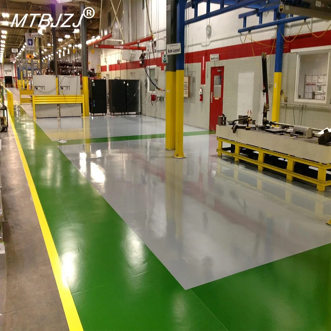 Solid Color Epoxy Floor Coating System for Industrial Applications Construction