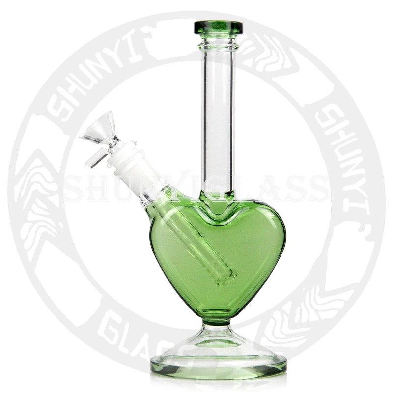 10 ′ ′ Love Heart Glass Water Pipe Valentine" S يوم [ريسكلر] [سبث] [ريغ] يدخّن [وتر بوipe] هبة