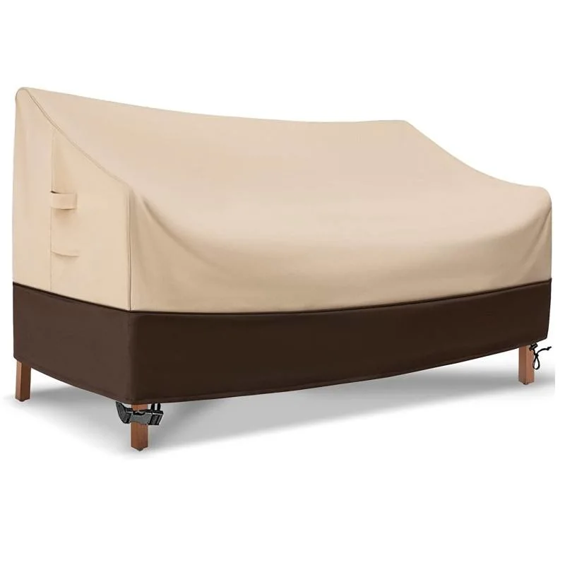 Le pissenlit Patio 600d'un canapé-Mettez le couvercle noir personnalisé Chaise longue couvre en PVC de couleur beige