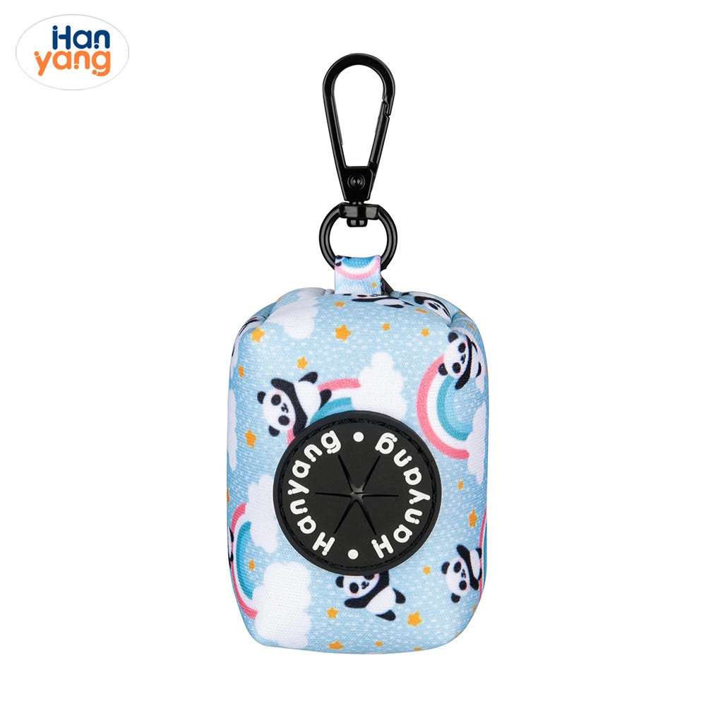 Sublimation Soft Neoprene Metal Accessories Custom Design Poop Bag Holder