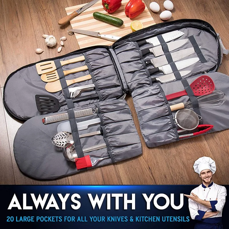 Anti-Theft Chefs Knife Backpack with USB Charge Chef Knife Bag