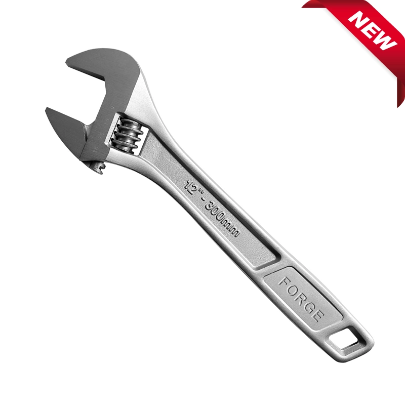 6" Quality Carbon Steel Matte Chrome Plated Adjustable Spanner Wrench