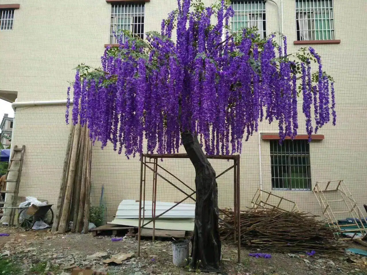 Ten Years Old Craft Shop Manor Garden Landscape Artificial Wisteria