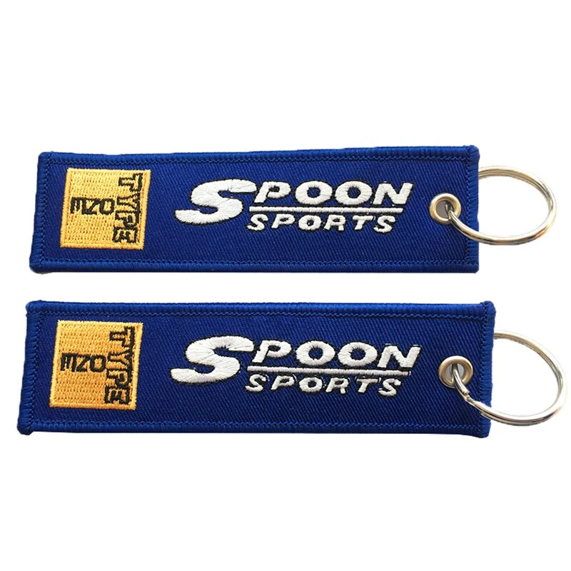 High quality/High cost performance  Embroidery Printing Logo Fabric Keychain Eco-Friendly Custom Fabric Keychain