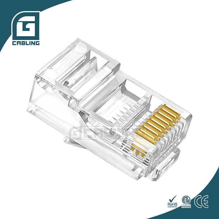 Les bouchons de LAN RJ45 Gcabling 8P8C du connecteur de câble 22AWG Connecteur RJ45 CAT CAT CAT566un bouchon