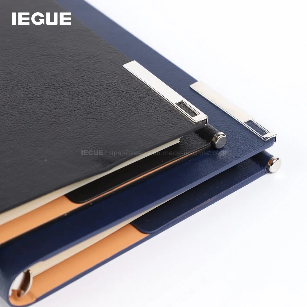 Custom PU Leather Budget Binder Office Supplies with Metal Corner Notebook Planner