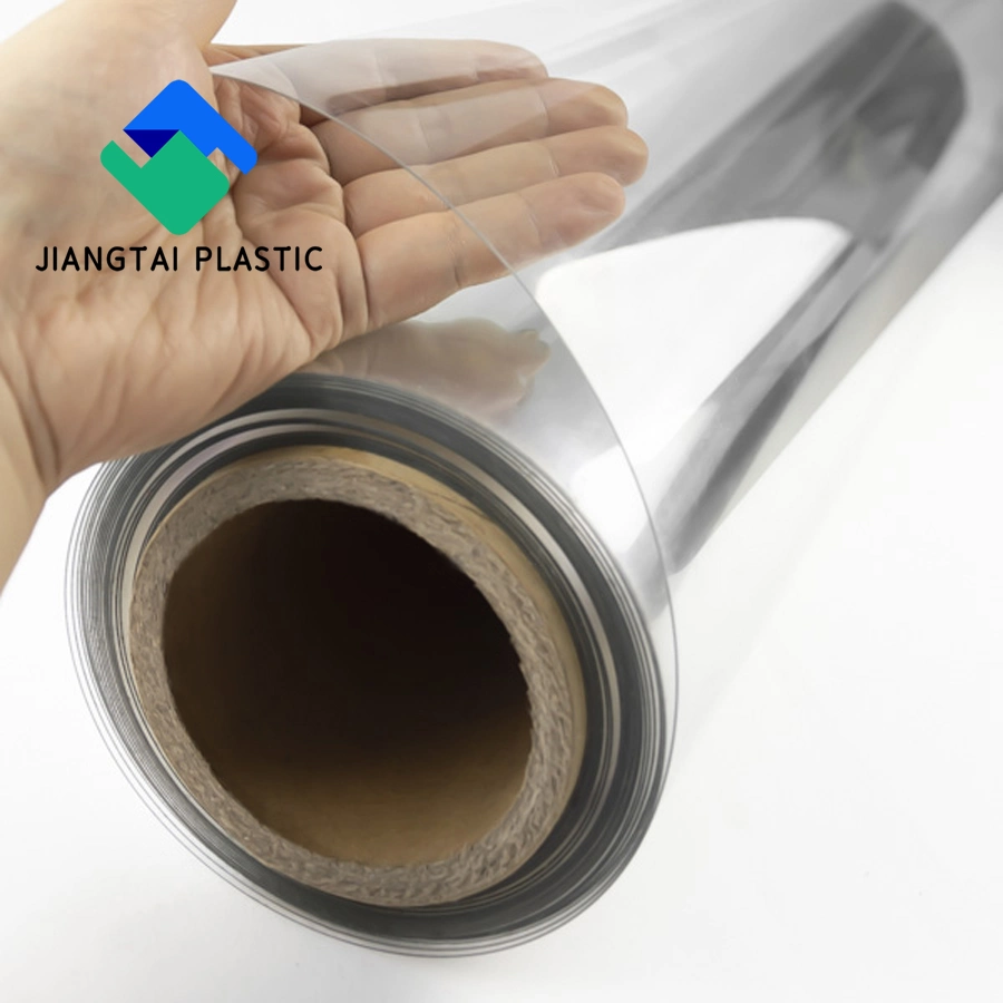 Jiangtai Plastic 0,5mm 1mm Micron 250 plástico transparente APET Hoja Fabricante Clear Pet Roll para termoformado