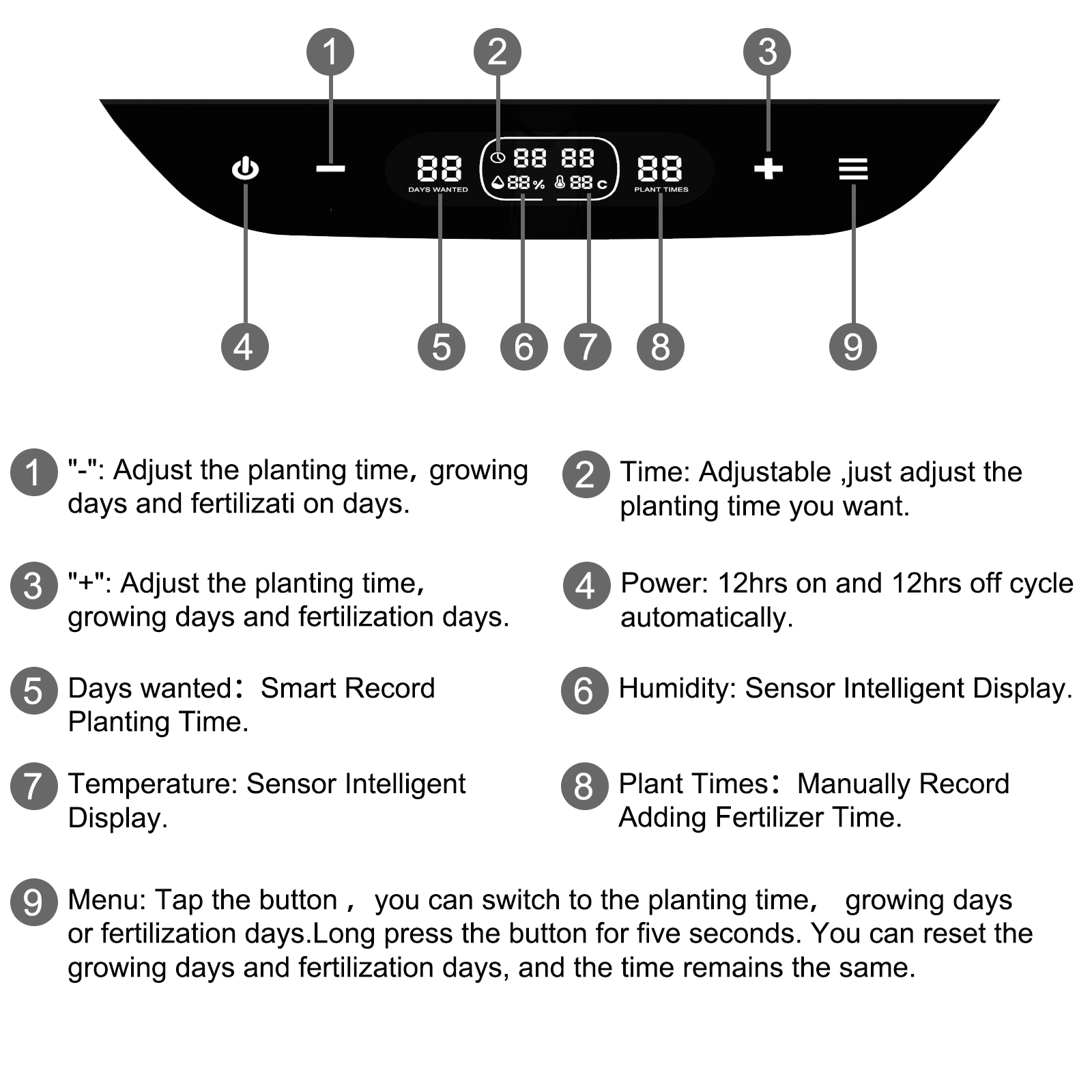 Flower Pot Garden Decoration with LED Grow Lignt, OEM Indoor Gardening System,