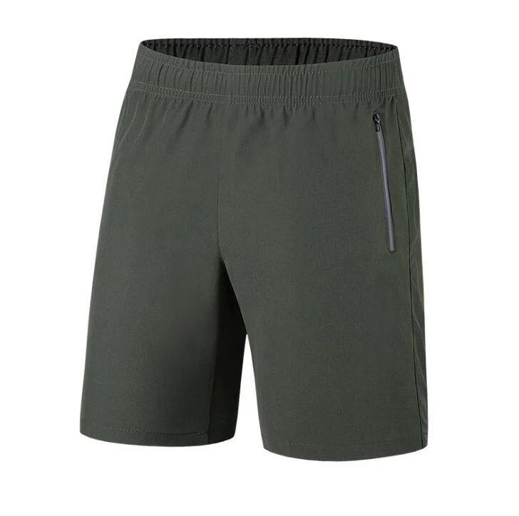 Zipper Pockets Style Sports Running Shorts Cross Fit Men's Shorts
