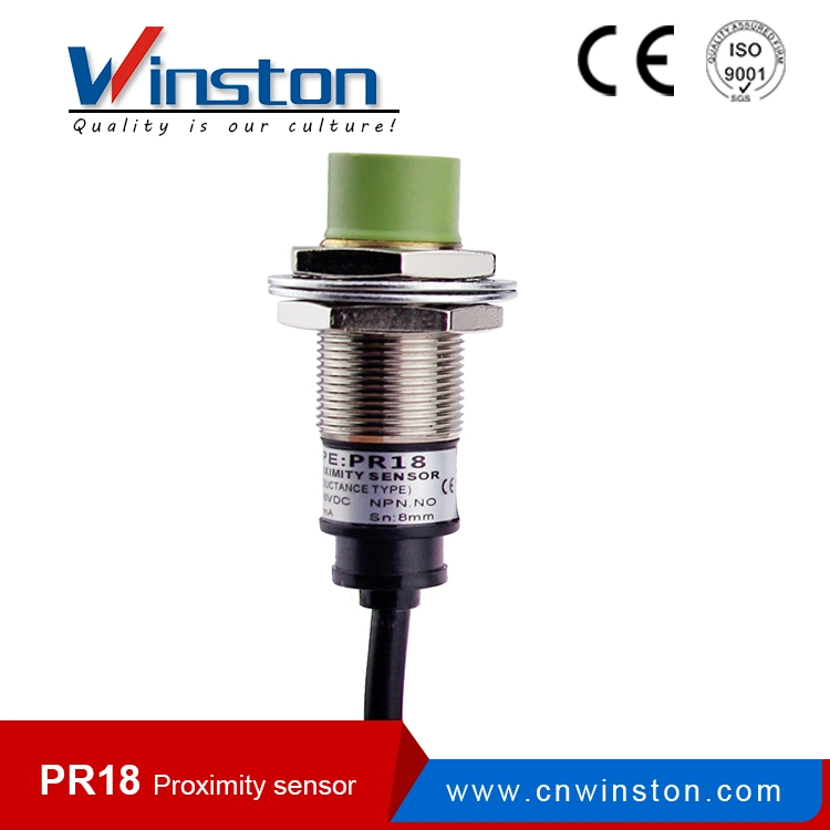 Pr08 Pr12 Pr18 Pr30 PNP NPN NC No Sensor de proximidad de la inductancia de metal resistente al agua de contacto