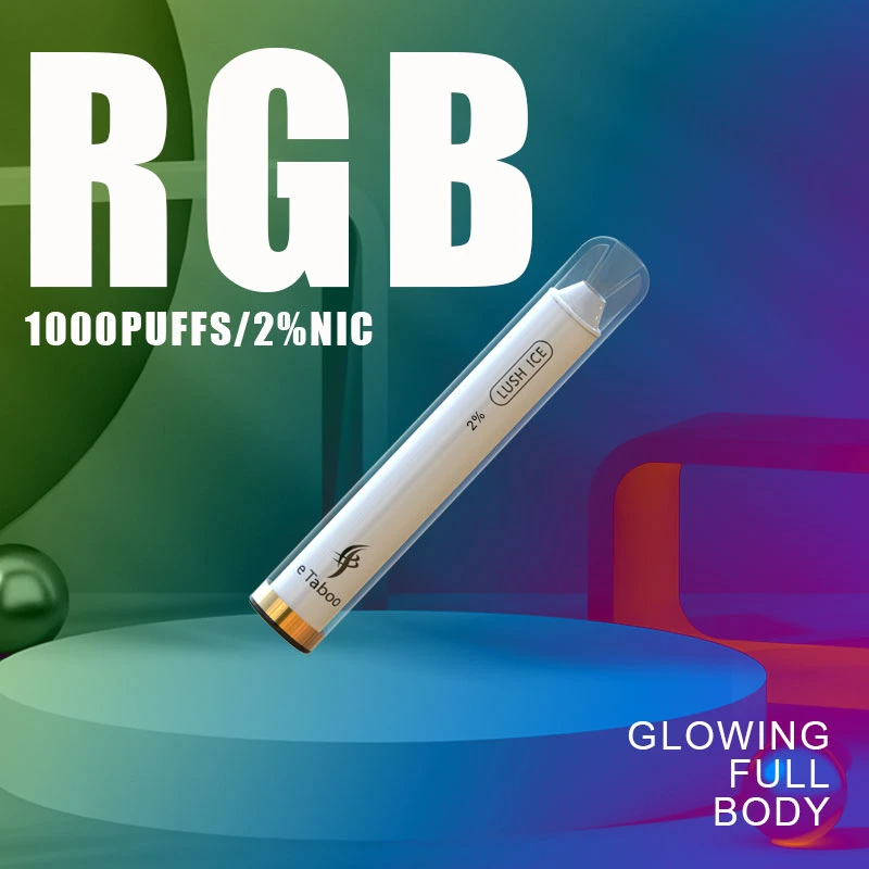 Fabrik Preis Taboo RGB Einweg Vape Großhandel Fruchtgeschmack 1000 Puffs Original LED Vape Pen