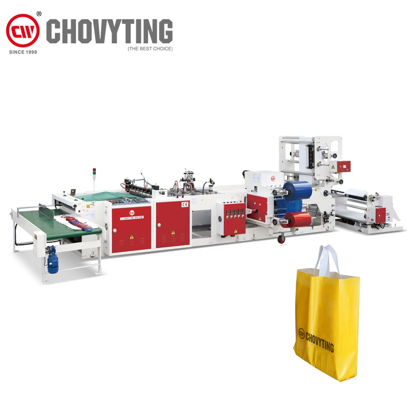 Chovyting Multifunctional PE LDPE Carry Patch Loop Handle Plastic Bag Machine Shopping Bag Making Machine