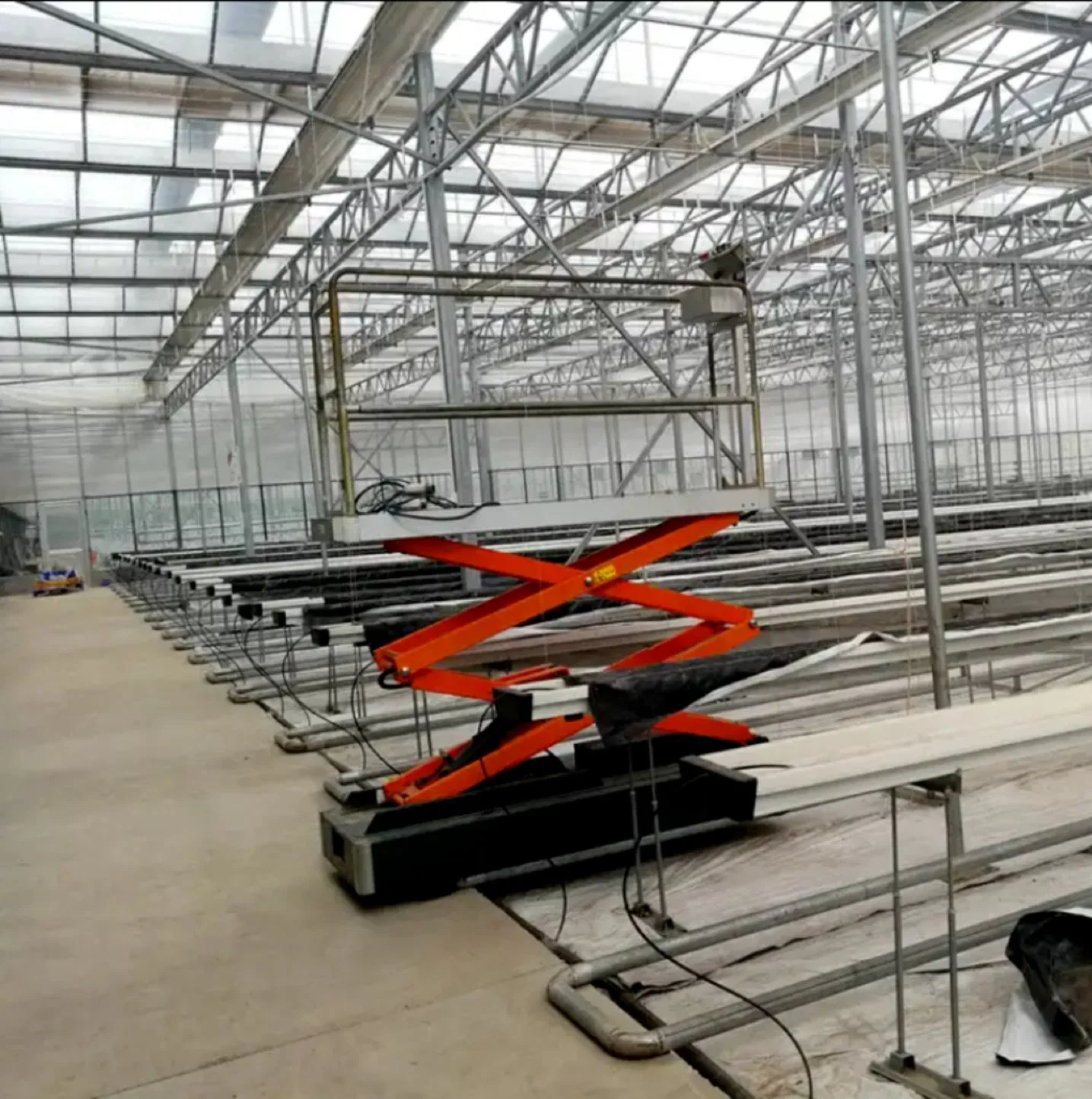 Nuevo diseño de tren de energía guiada Trolley en Greenhouse