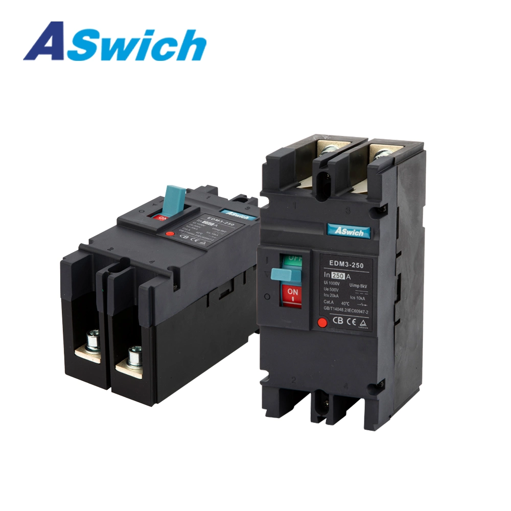 DC 160A 250A 4p Breaking Capacity Adjustable Switch DC MCCB Solar System Moulded Case Circuit Breaker