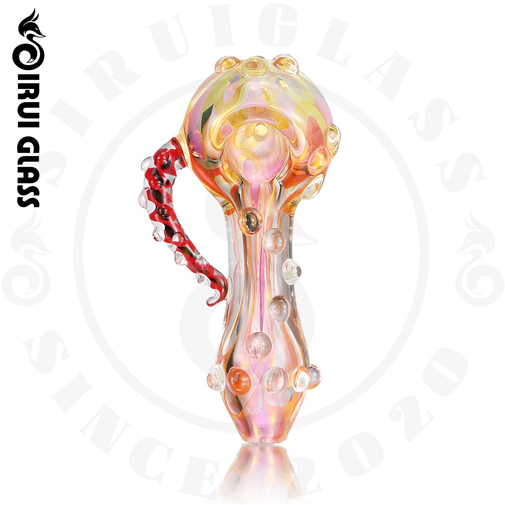 Cat Paw Hand Pipe Glass Tobacco Pipe Pink Heady Pipe Spoon Pipe Glass Water Pipe for Smoking China Wholesale Delicate Art Pipe