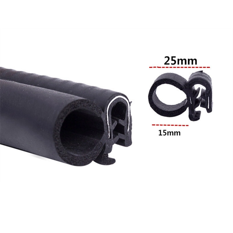 Rubber U Channel Edge Waterproof Weatherstrip Trim Seal Black