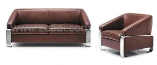 Zebai Foshan Brown Modern Comfortable Combination Office Leather Sofa (ZB-F239)