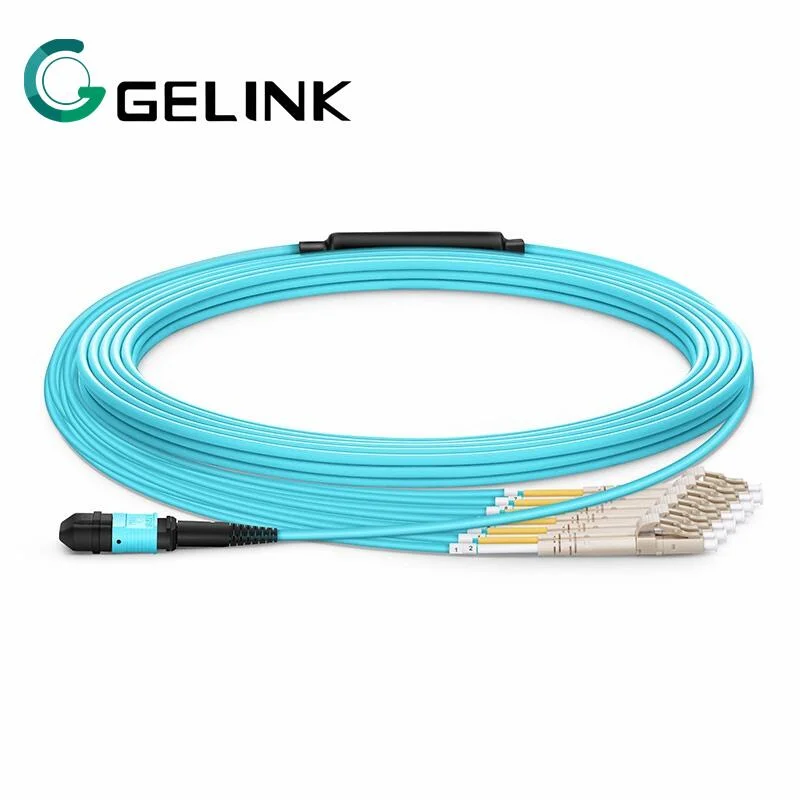 8/12/16/24/72/144Fiber SM/Om3/OM4 Qsfp MPO MTP إلى 10g كابل LC EJ9 سلك توصيل الألياف الضوئية