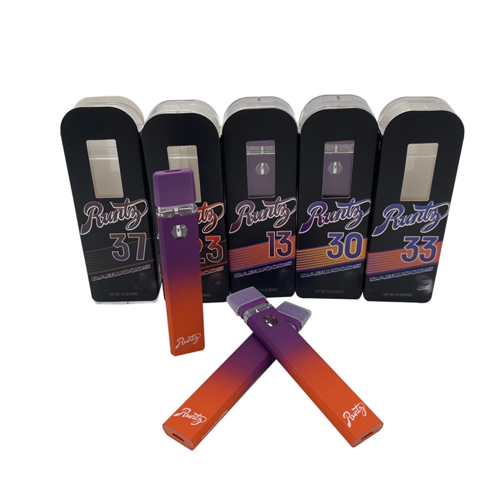 Mayorista/Proveedor vacío rundy Litty Runtz Diposable VAPE Pen Pod DAB Cera 1000mg 1ml 1,0ml 1 Gram bobina cerámica CB.D TH.C. Delt.a 8 D8 Live Resin Kit de inicio recargable