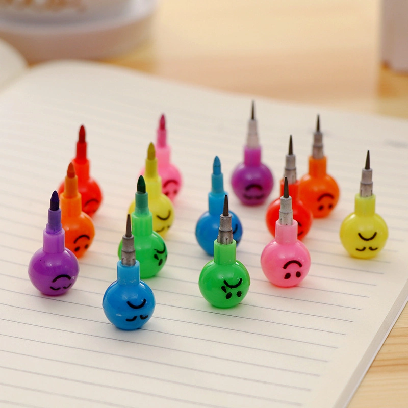 Hot vendre Creative 7 Section sucre Emoticon Gourd crayon