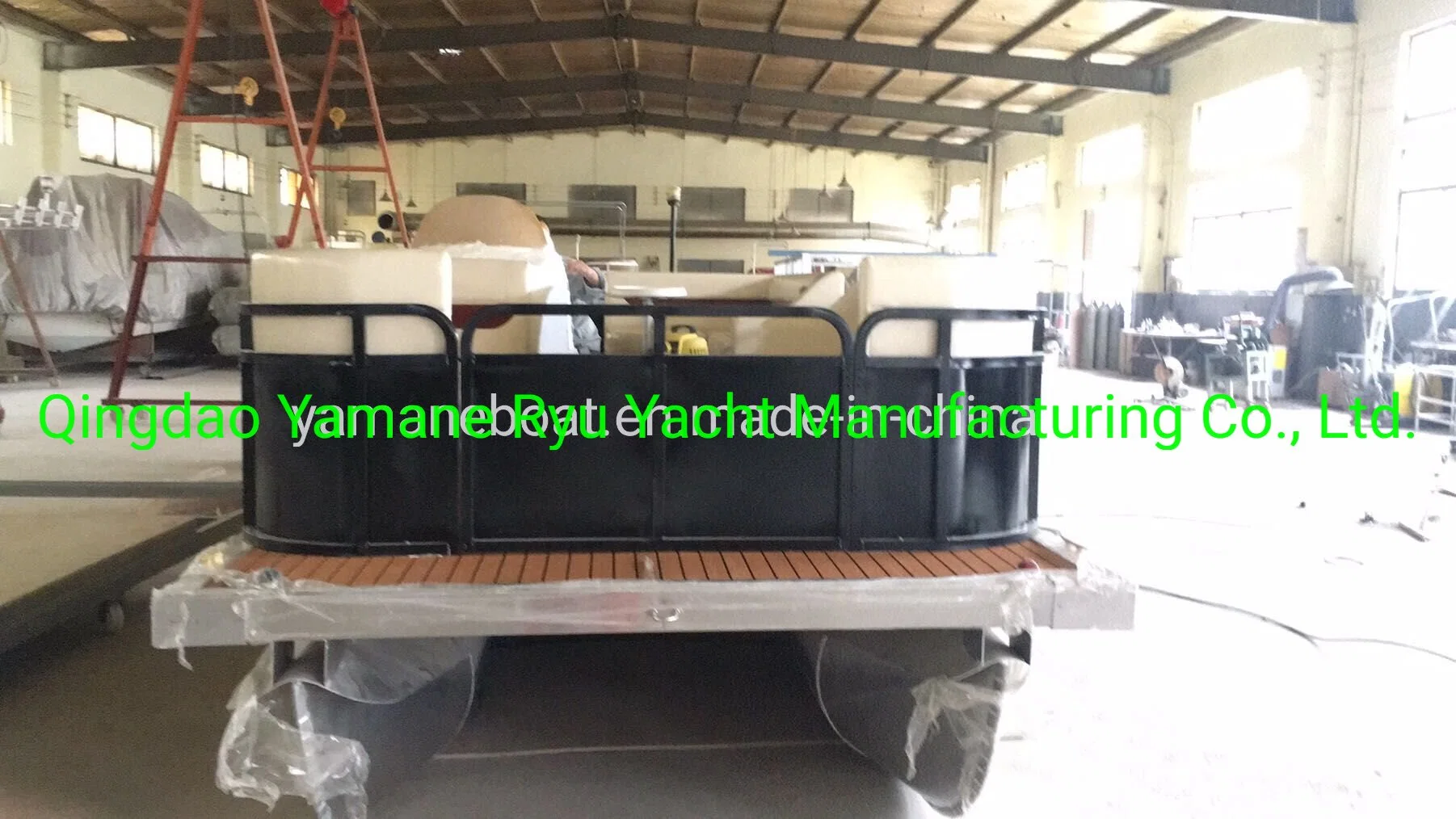 Boat Manufacturer 18FT 5.5m Aluminum Family Recreational Floating Barge Pontoon Fishing Boat