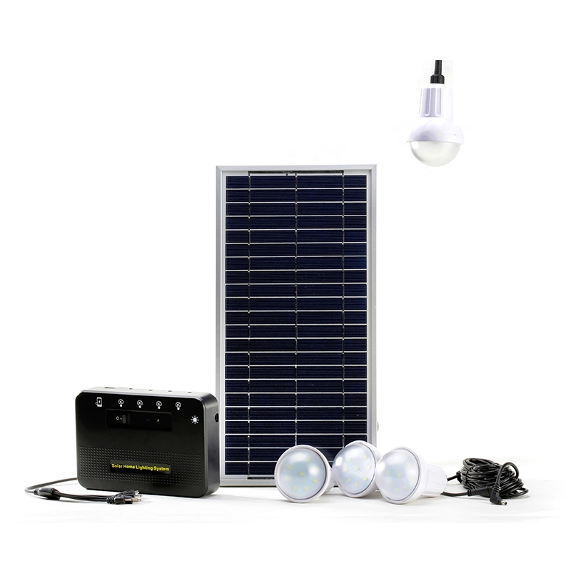 Whole House Solar Kit with 4 LED Lights and Phone Charging Function