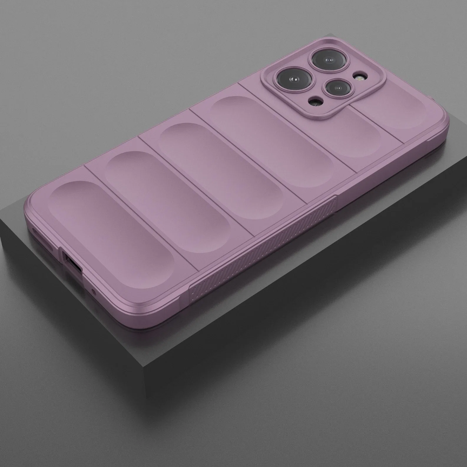 TPU Phone Case for Xiaomi Redmi 12 4G, Rugged Back Dropproof Cover - Light Purple