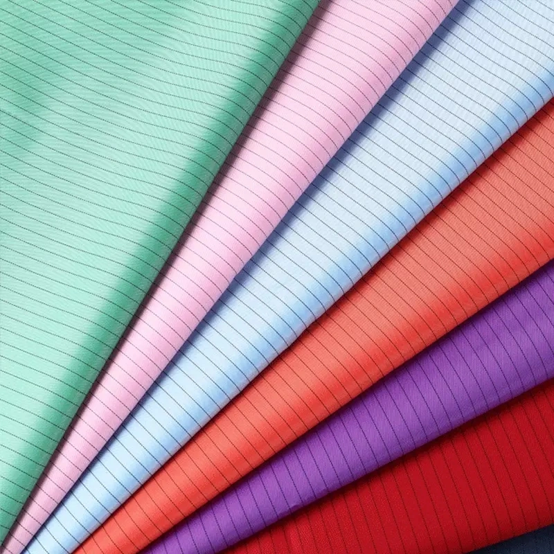 Stripe Polyester Carbon Fiber Ted Fabric