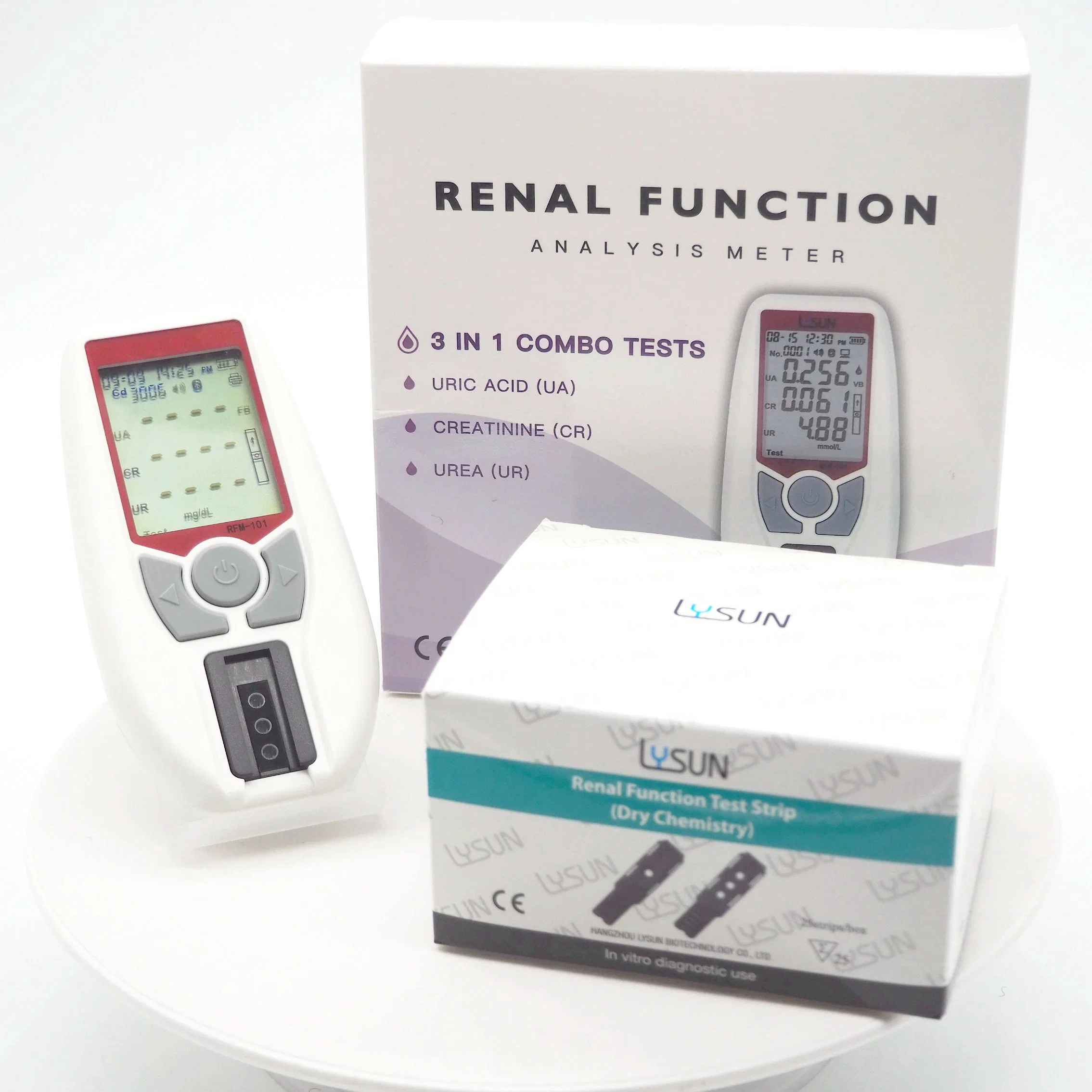 Multifunctional 3 in 1 Ua Cr UR Health Care Digital Portable Handheld Bluetooth Uric Acid Renal Function Analysis Meter