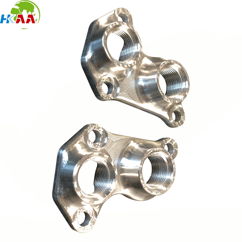 Custom Made CNC Machining Aluminum Alloy Inlet Outlet Water Cooling Pipe Fitting