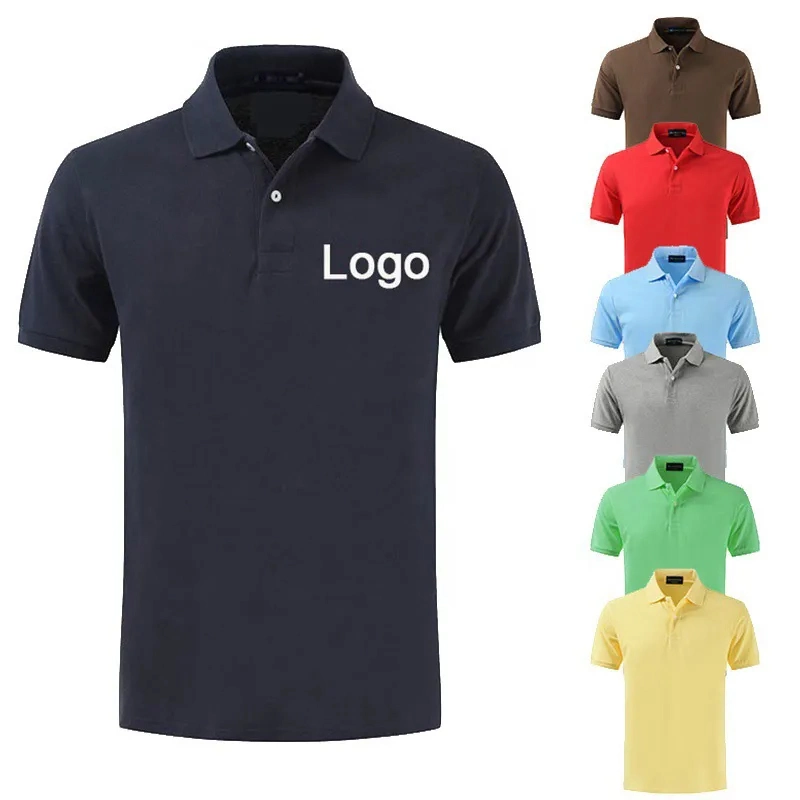 Personalisierbare Herren gerippte Bündchen Gestreiftes Poloshirt mit klassischem Poloshirt Kragen