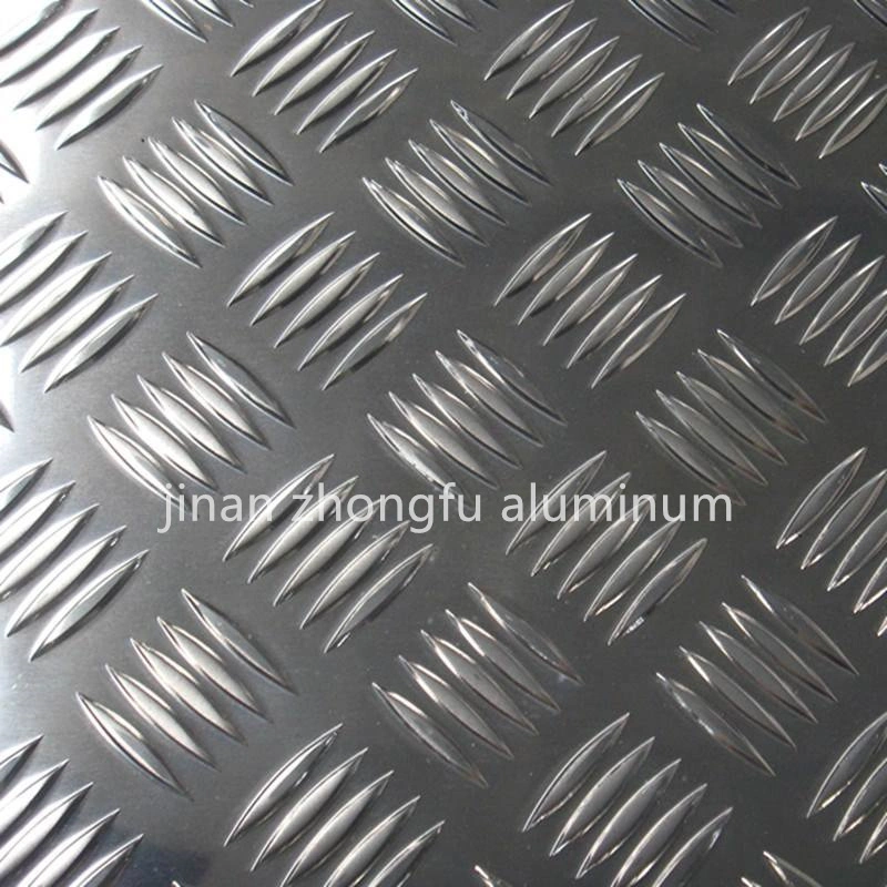 Building Material Al Checkered Plate Five Bars for Trailer Flooring A5052 A5083 H32 1050 1060 H24 3003 Aluminum Alloy Checker Sheet Aluminium Chequered Plate