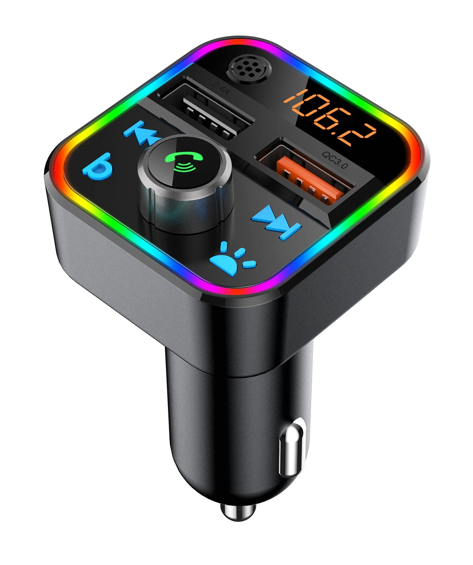 Wireless FM Transmitter Dual USB Car Charger MP3 Player