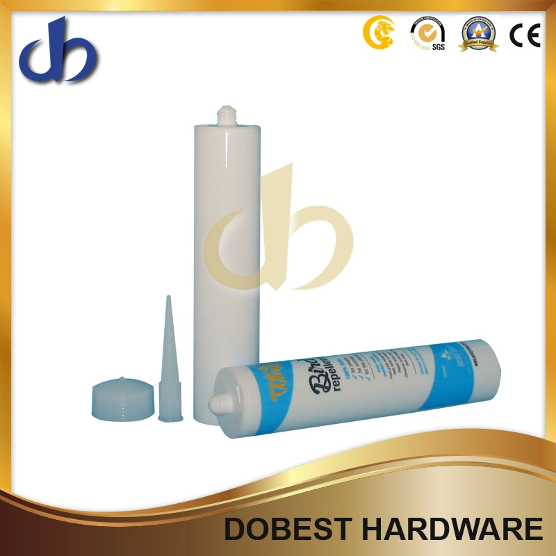 Offset 6 Colors Printing 300ml HDPE Silicone Sealant Packing Cartridge